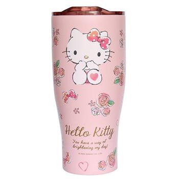 SANRIO三麗鷗不鏽鋼真空酷樂杯 冰霸杯900ml－HELLO KITTYKT薔薇