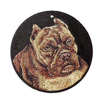 雙面刺繡吊飾 - 美國惡霸犬