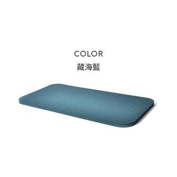 【LOTUS】台灣製增厚高彈止滑超慢跑墊（贈送束帶）－18mm加厚加大 藏海藍