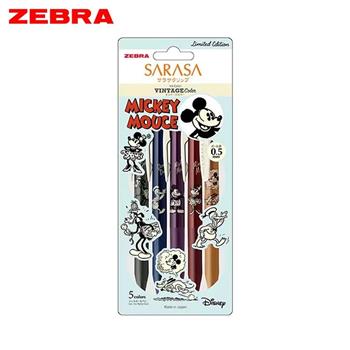 ZEBRA迪士尼典雅風鋼珠筆0.5五色組(限量)