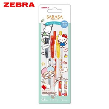 ZEBRA 三麗鷗家族聯名0.5鋼珠筆 3色組B(限量)