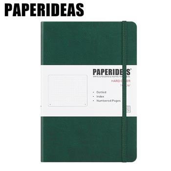 PAPERIDEAS  A5子彈筆記本 頁碼硬面綁帶筆記本_聖誕綠