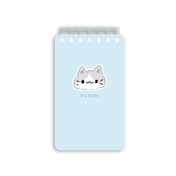 O Cat DIY7孔夾90K筆記本 藍