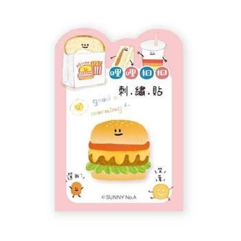 哩哩扣扣刺繡裝飾貼(漢堡)