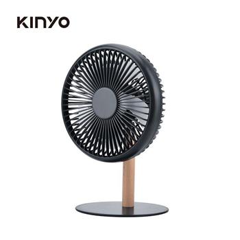 KINYO-  UF-7059GY 原木質感充電桌扇 灰