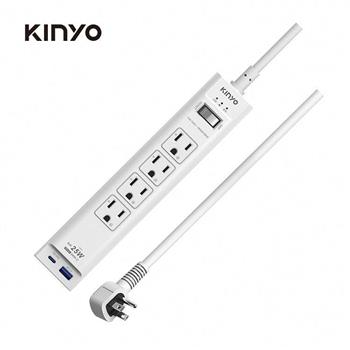 【KINYO】GIPDB-31461開4插PD+QC延長線