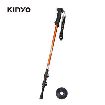 KINYO－TP－6010O三節鋁合金伸縮登山杖（橘）