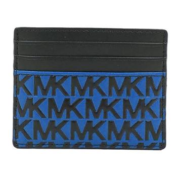MARC JACOBS 滿版LOGO皮革卡片夾－寶藍黑