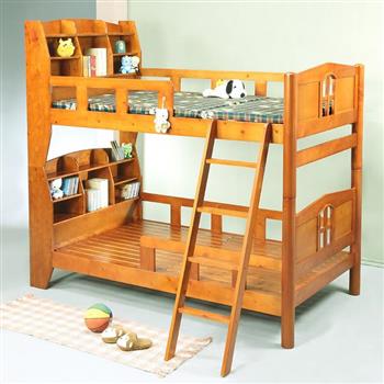 喜家居書架型圓柱雙層床