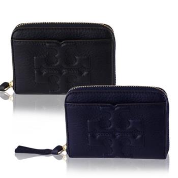 TORY BURCH 壓印LOGO皮革零錢包