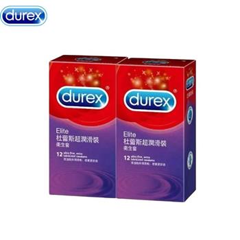 【Durex杜蕾斯】超潤滑型 保險套 12入*2組（共24入）