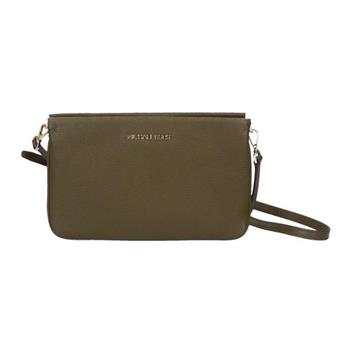 MICHAEL KORS 素面皮革斜背包－軍綠