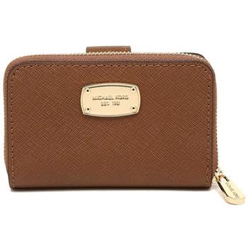 MICHAEL KORS 飾牌LOGO皮革零錢包－駝