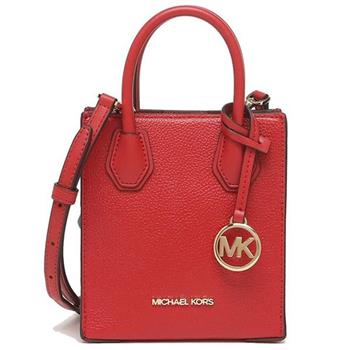 MICHAEL KORS 皮革迷你手提斜背兩用包－紅