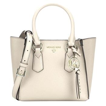 MICHAEL KORS 滿版LOGO皮革兩用包－香草白