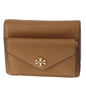 Tory Burch 素面皮革零錢包－駝