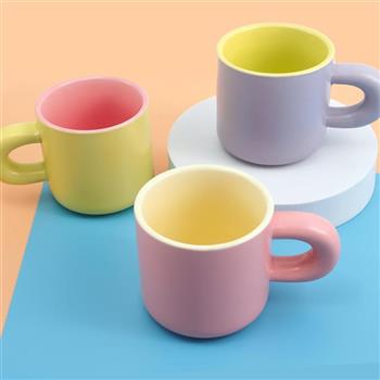 雙色撞色馬克杯-350ml-4入