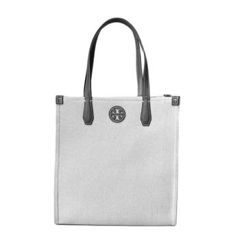 TORY BURCH 簡約帆布托特包－大象灰