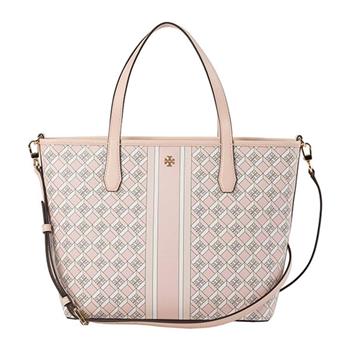 Tory burch 印花皮革托特包－粉