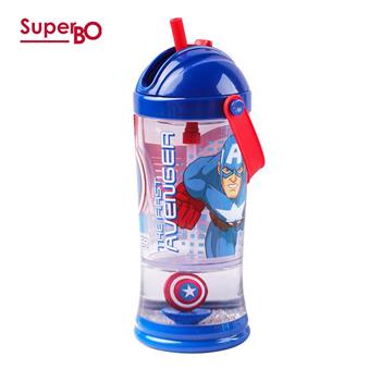 SuperBO 提把吸管水壺（310ml）美國隊長