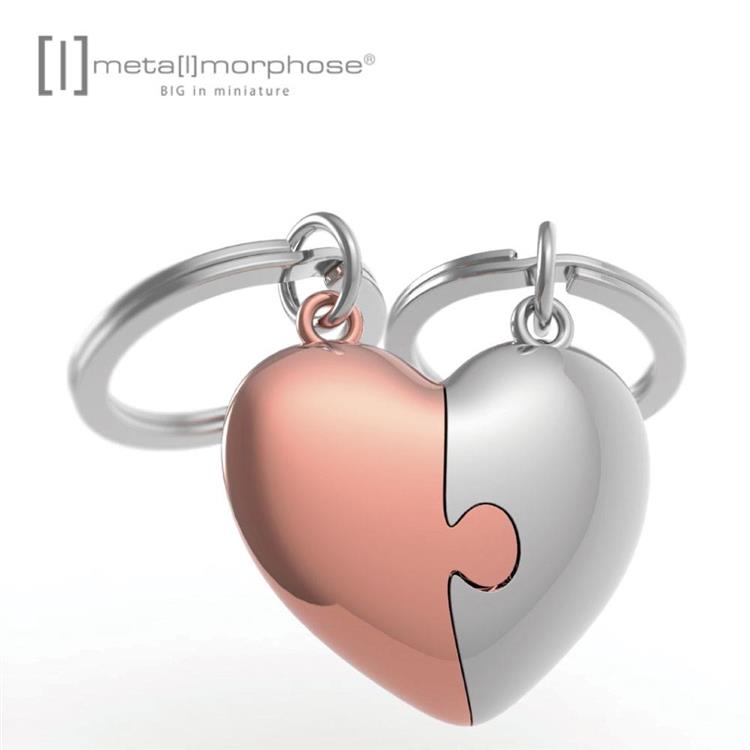 Metalmorphose｜MTM 粉色心型拼圖鑰匙圈