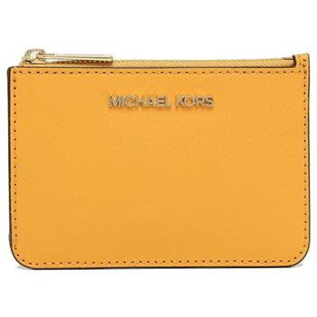 MICHAEL KORS 防刮皮革零錢包－桔黃