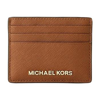 MICHAEL KORS 素面防刮皮革名片夾－焦糖