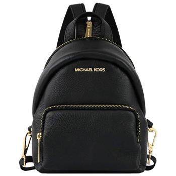 MICHAEL KORS 荔枝皮革拉鍊後背包－黑