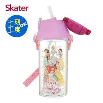 Skater吸管型定量飲水壺(480ml)迪士尼公主
