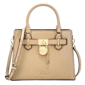 MICHAEL KORS 素面皮革兩用包－卡其色