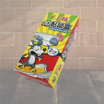 上黏3D超黏力黏鼠盒-2片X3組