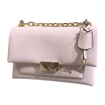 MICHAEL KORS 翻蓋皮革斜肩背兩用包－粉