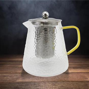 milomix 錘紋耐熱玻璃泡茶壺-900ml-2入