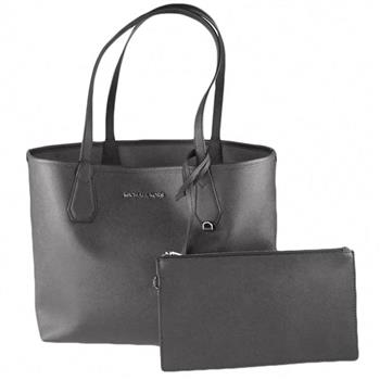 MICHAEL KORS 素面皮革雙面托特包－黑