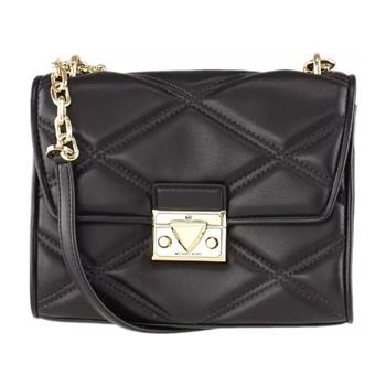 MICHAEL KORS 菱格皮革肩背斜背鍊包－黑