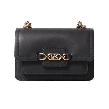 MICHAEL KORS 滿版LOGO皮革肩斜兩用鍊包.－黑
