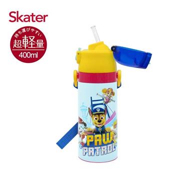 Skater吸管不鏽鋼保溫水壺(400ml)汪汪隊
