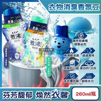 日本P&G Lenor蘭諾-煮沸般超消臭汗味衣物除臭芳香顆粒香香豆260ml/瓶(香氛柔軟精/洗衣槽防霉/室內晾曬防臭劑/滾筒直立洗衣機適用)