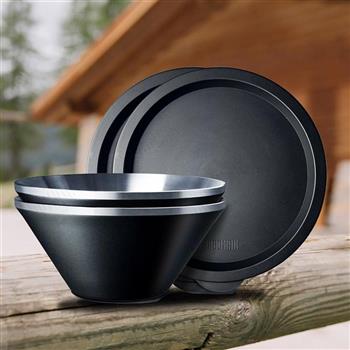 仙德曼雙層304不鏽鋼笠形湯碗-附蓋-20cm-2入x1組 (附收納網袋)