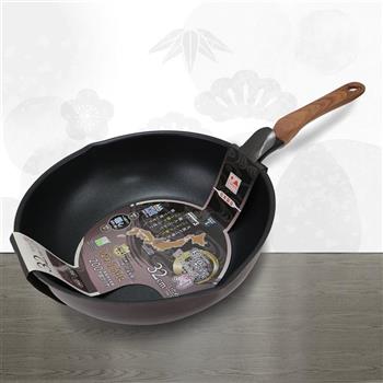 日本製和樂亭IH大金不沾深型炒鍋-32cm-1支
