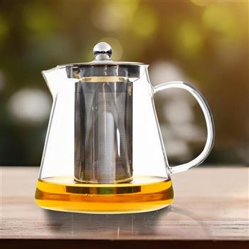 沏茶可直火玻璃濾泡壺-950ml-錐形-1入