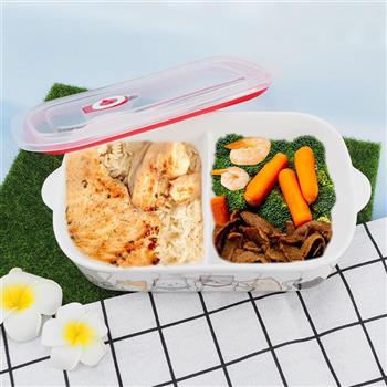 KIYODO陶瓷保鮮餐盒-2格-2入組