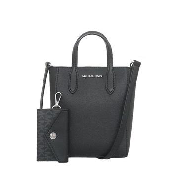 MICHAEL KORS 素色兩用小方包附小零錢包-黑