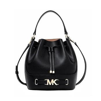MICHAEL KORS 素色抽繩水桶包-黑
