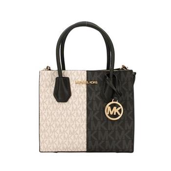 MICHAEL KORS 撞色兩用托特包-白灰