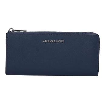 MICHAEL KORS 素色L型拉鍊長夾-深藍
