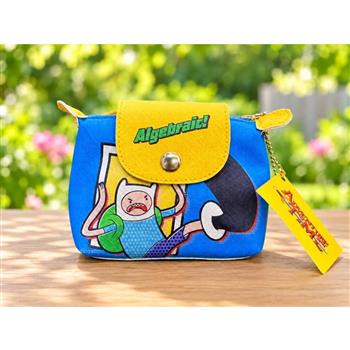 【探險活寶 Adventure Time 阿寶】玩色翻蓋拉鍊零錢包/隨身收納包（藍黃配色）