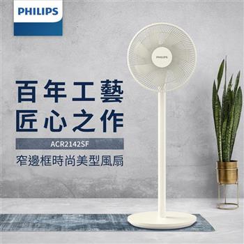 【Philips 飛利浦】12吋可定時窄邊框時尚美型風扇 (ACR2142SF)