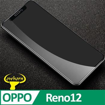 OPPO Reno12 2.5D曲面滿版 9H防爆鋼化玻璃保護貼 黑色