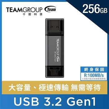 Team 十銓 X1 256GB USB 3.2 / TYPE-C 雙介面勁速隨身碟(終身保固)